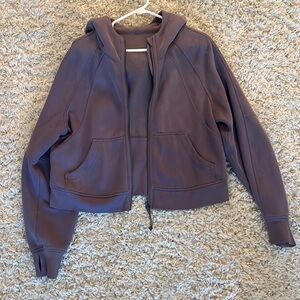 lululemon purple scuba zip up hoodie size M/L full length